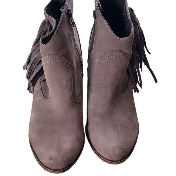 Steve Madden Light Brown Taupe Ankle Suede Booties - Picture 2 of 7